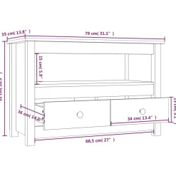 Szafka pod Telewizor Rtv Czarny Mat Szuflady Nowoczesny 79x35x52cm