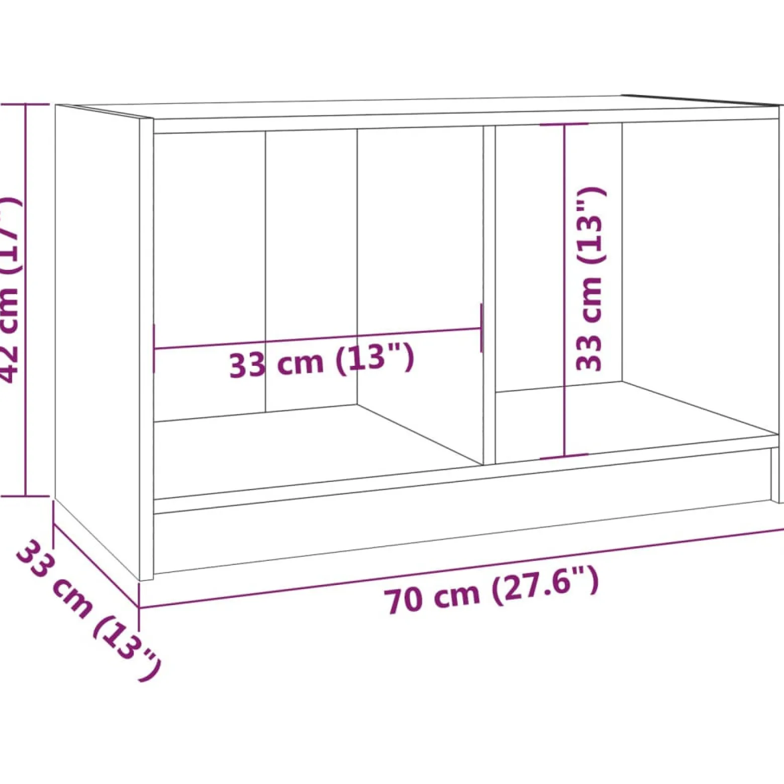 Szafka pod Telewizor Rtv Szary Mat Nowoczesny Salon 70x33x42cm
