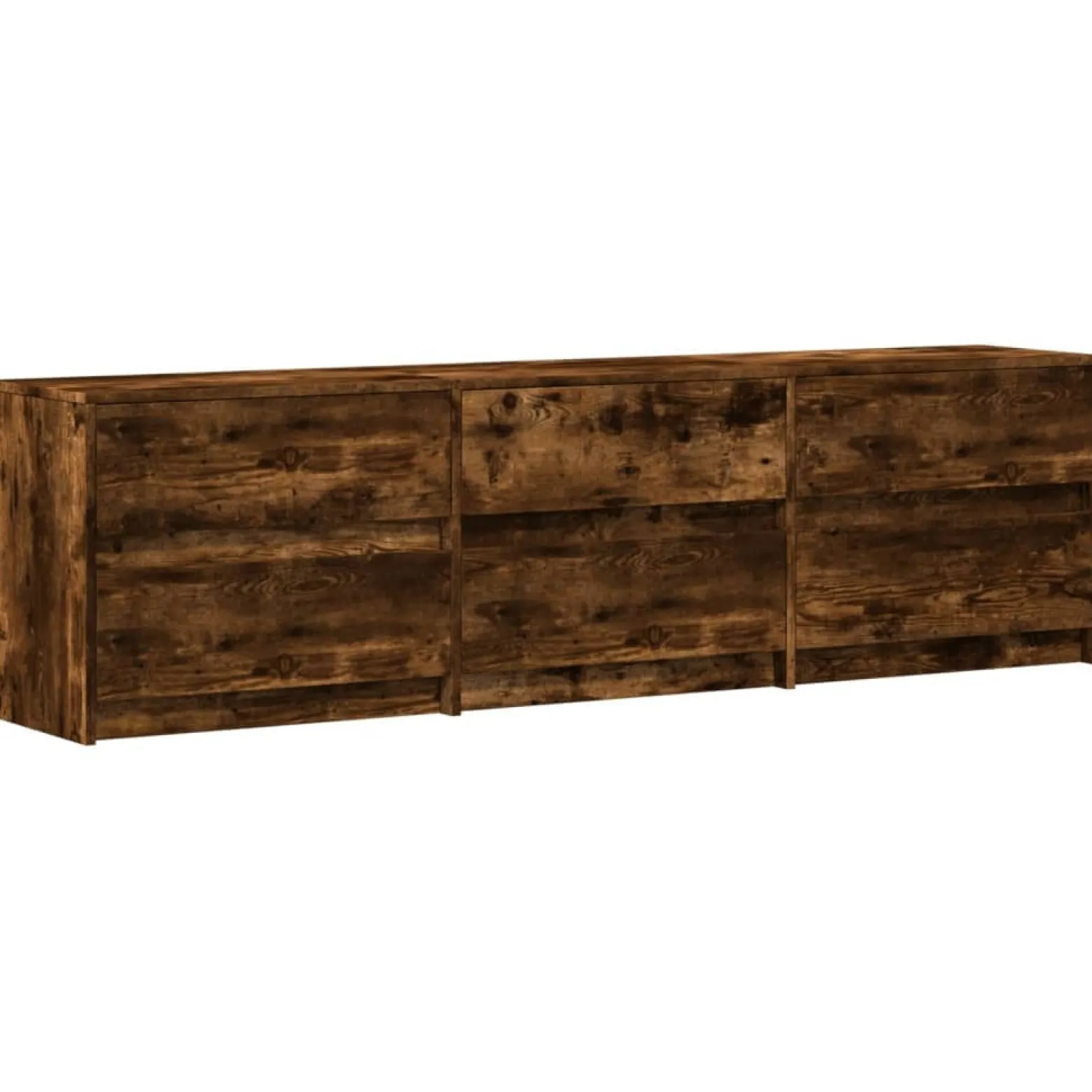 Szafka Pod Telewizor Stolik Półka Szafka RTV Brązowa LED 180x34x50 cm