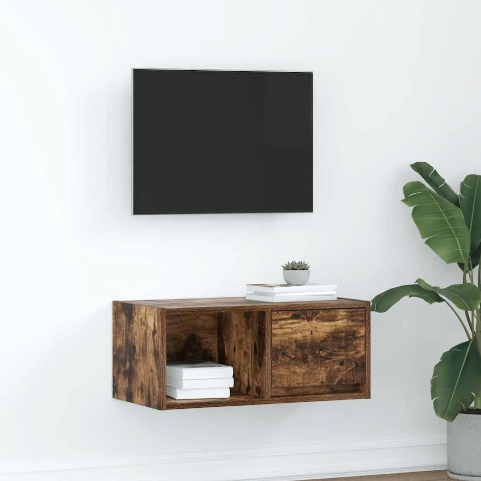 Szafka Pod Telewizor Szafka RTV Półka Stolik Telewizyjny 60x31x25.5 cm