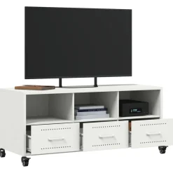 Szafka Pod Telewizor Szafka RTV Komoda Pod Telewizor Biała 100,5x39x43,5