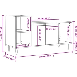 Szafka Pod Telewizor Szafka RTV Półka Stolik Telewizyjny 100x35x55 cm