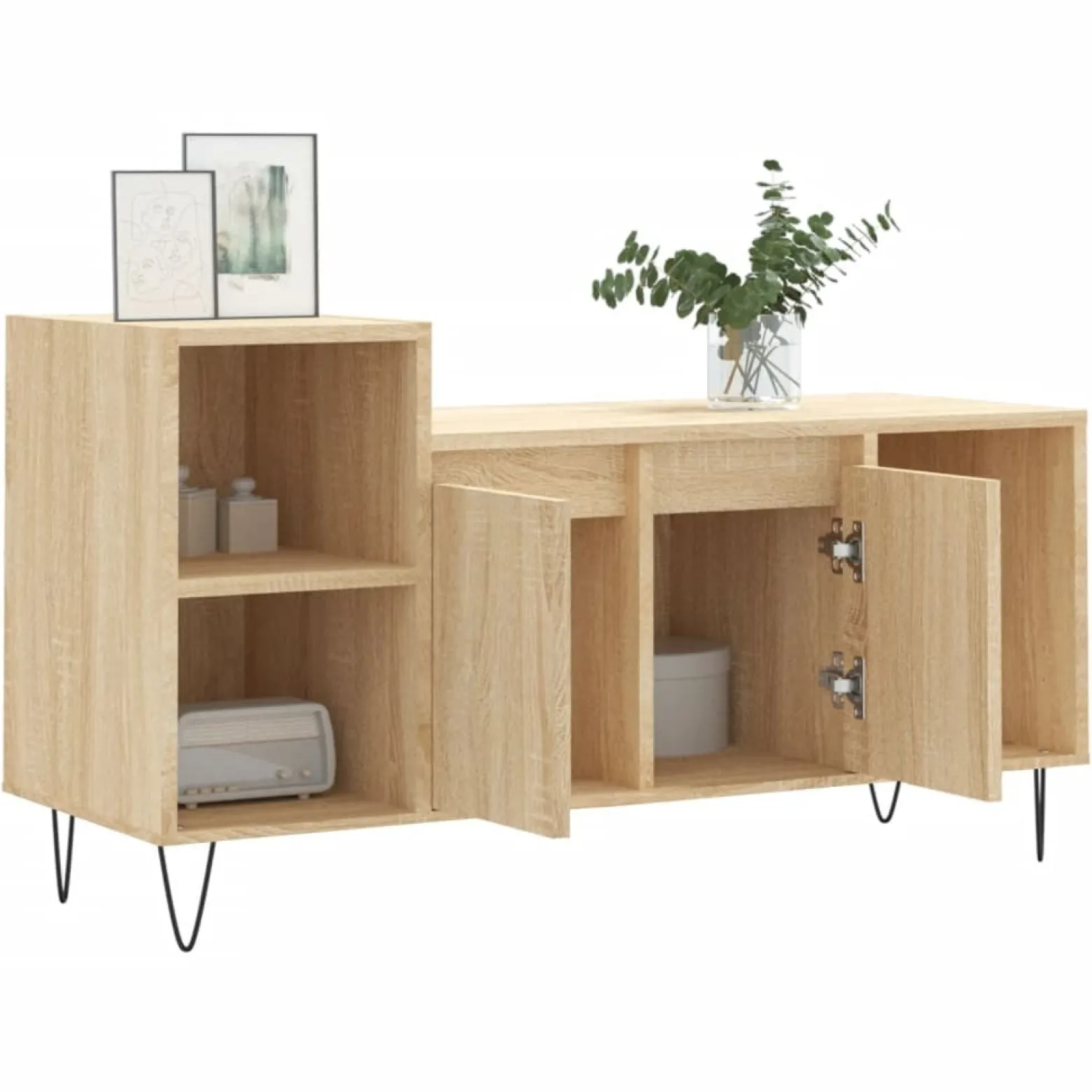 Szafka Pod Telewizor Szafka RTV Półka Stolik Telewizyjny 100x35x55 cm