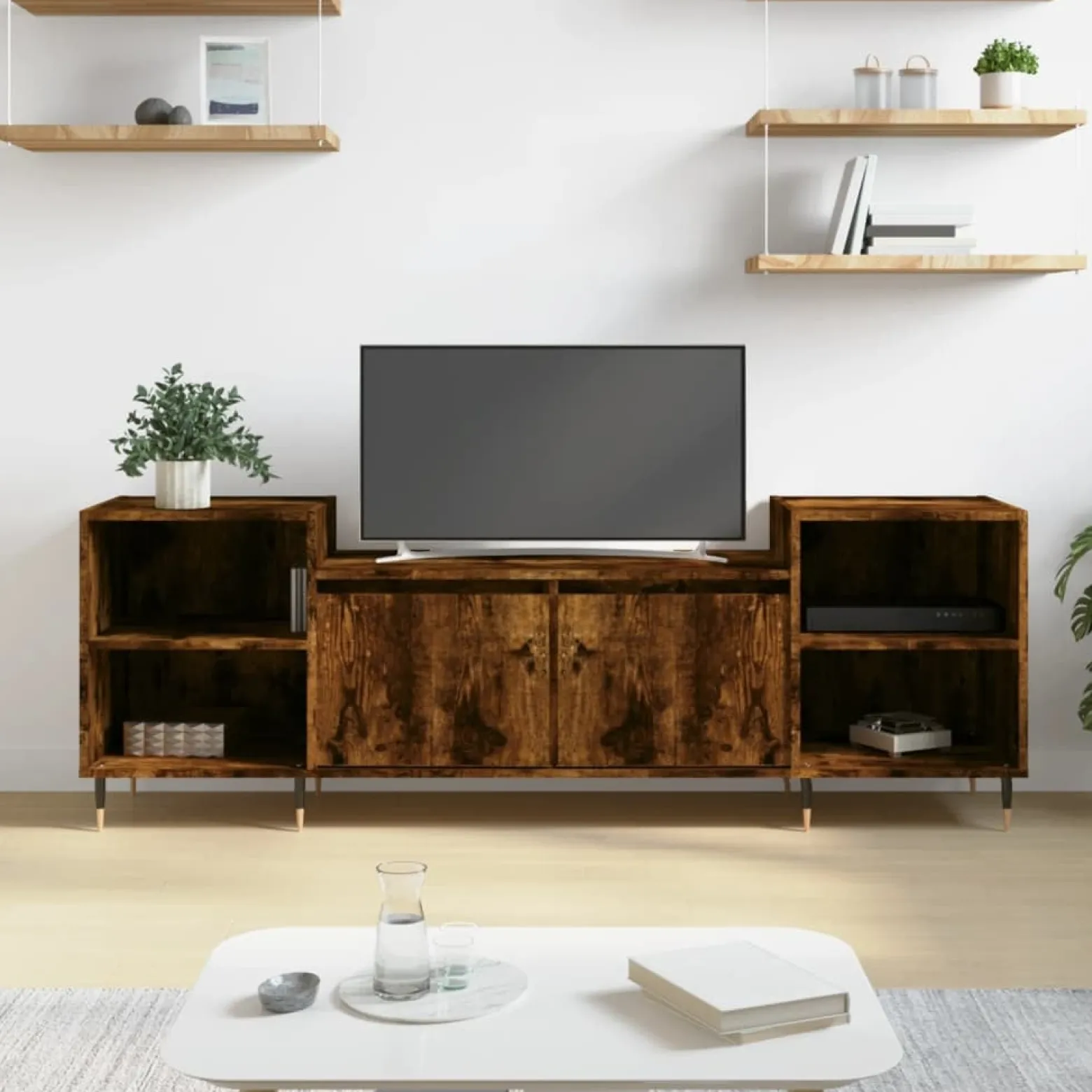 Szafka Pod Telewizor Szafka RTV Półka Stolik Telewizyjny 160x35x55 cm