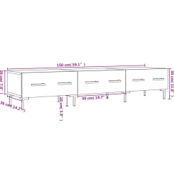Szafka pod telewizor szarość betonu 150x36x30 cm