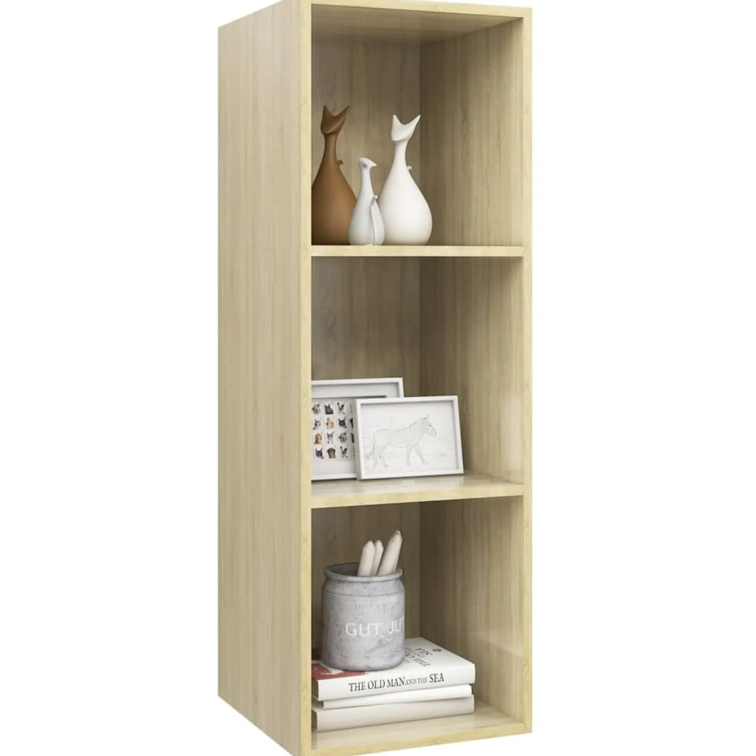 Szafka Pod Telewizor Wisząca Szafka RTV Stolik Półka Brązowa 37x37x107 cm