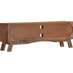 Szafka pod telewizor 110x30x40 cm surowe drewno mango