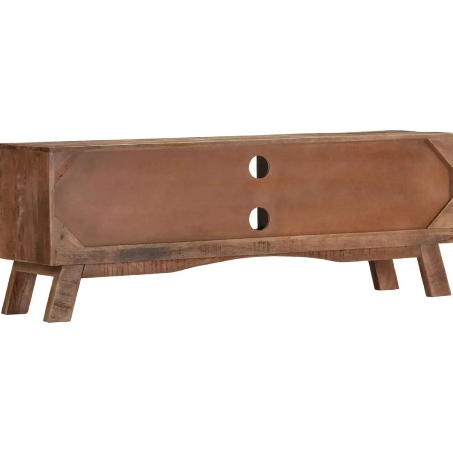 Szafka pod telewizor 110x30x40 cm surowe drewno mango