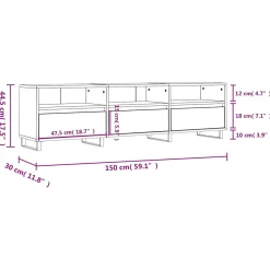Szafka pod TV dąb sonoma 150x30x44.5 cm