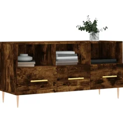 Szafka pod TV przydymiony dąb 102x36x50 cm