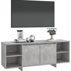 Szafka pod TV szarość betonu 130x35x50 cm