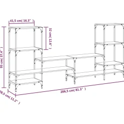 Szafka pod TV szary dąb sonoma 206.5x28.5x95 cm