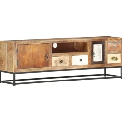 Szafka pod TV, 120x30x40 cm, lite drewno odzyskane