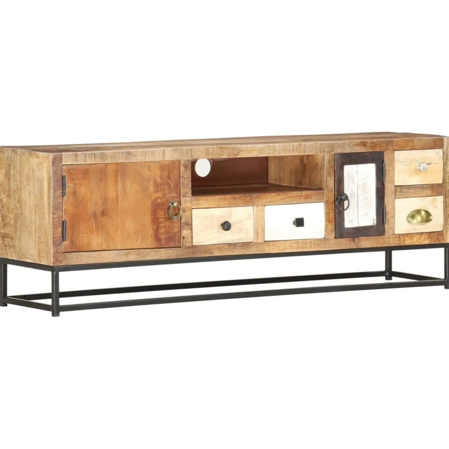 Szafka pod TV, 120x30x40 cm, lite drewno odzyskane