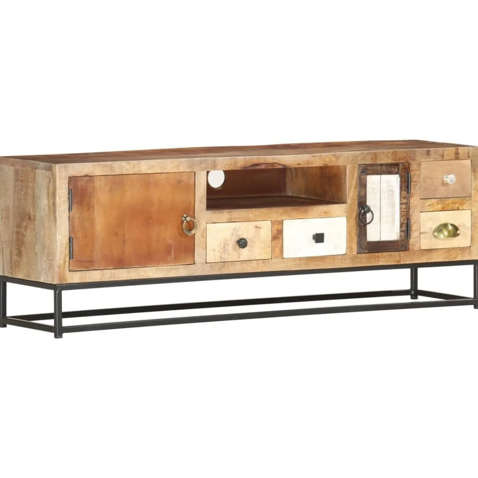 Szafka pod TV, 120x30x40 cm, lite drewno odzyskane