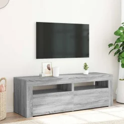 Szafka pod TV z LED szary dąb sonoma 120x35x40 cm