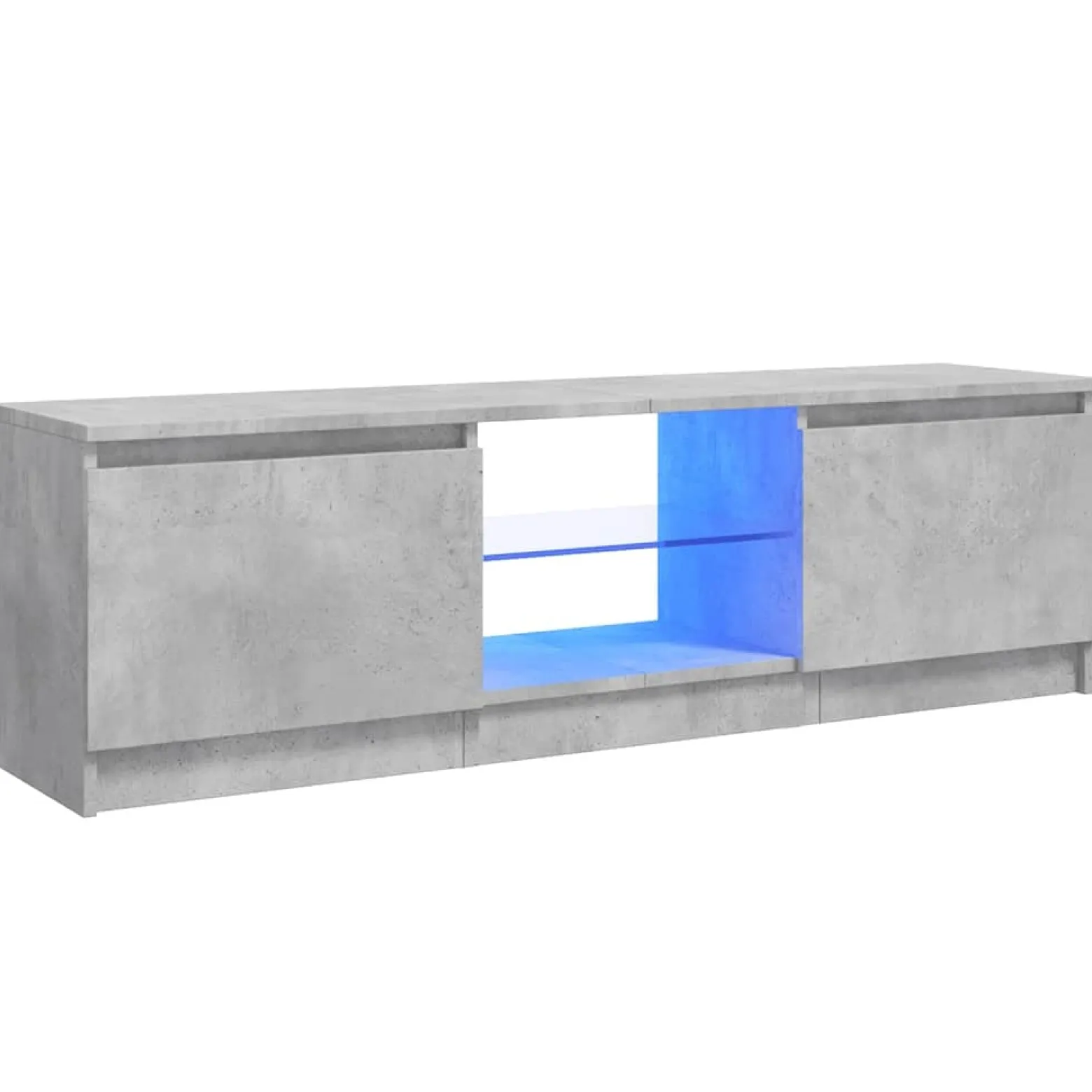 Szafka pod TV z oświetleniem LED szara 120 x 30 x 36 cm