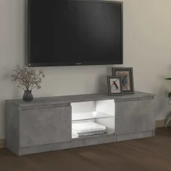 Szafka pod TV z oświetleniem LED szara 120 x 30 x 36 cm