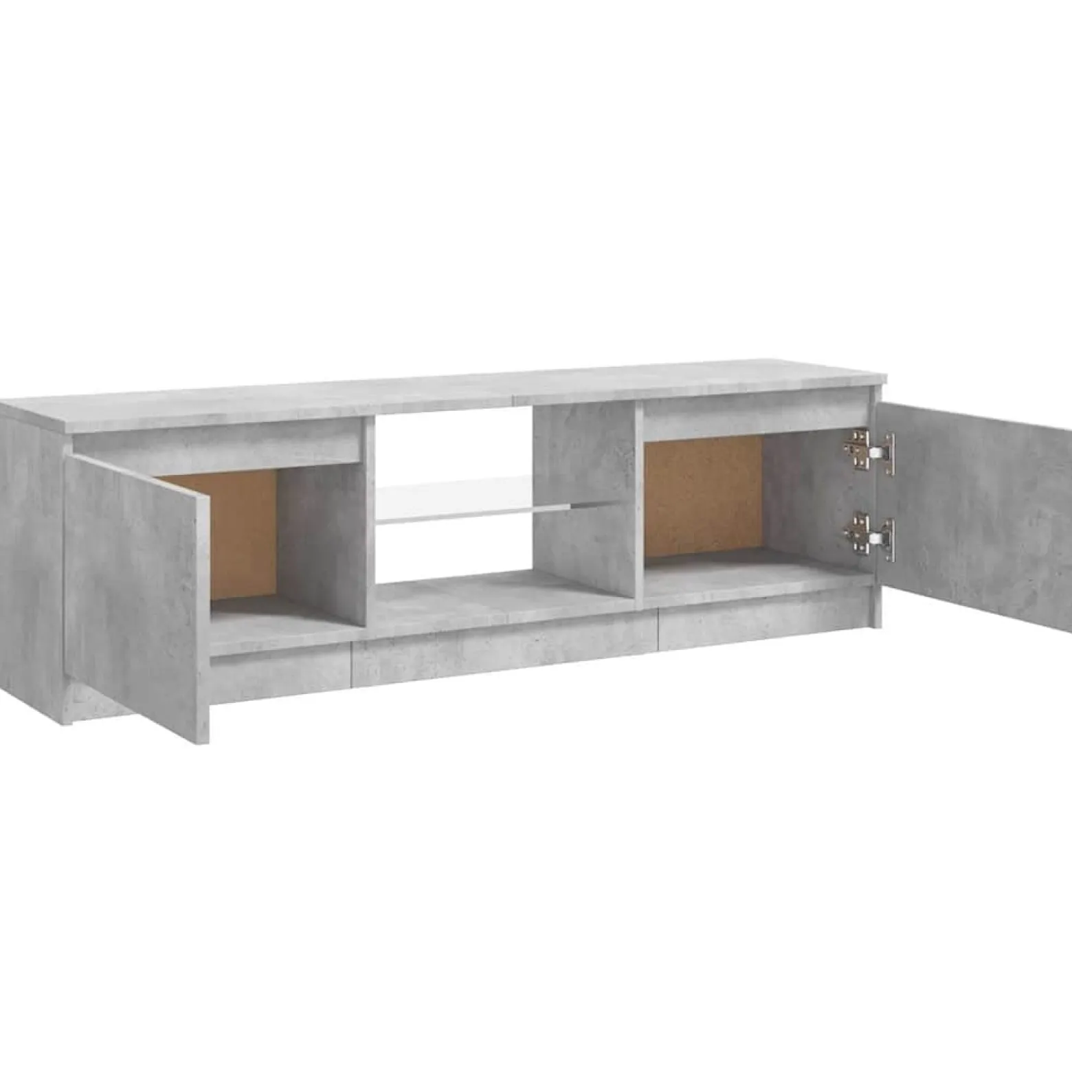 Szafka pod TV z oświetleniem LED szara 120 x 30 x 36 cm