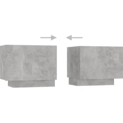 Szafka pod TV z oświetleniem LED szarość betonu 200x35x40 cm