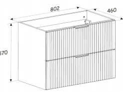 Szafka pod umywalkę 80 cm ADEL