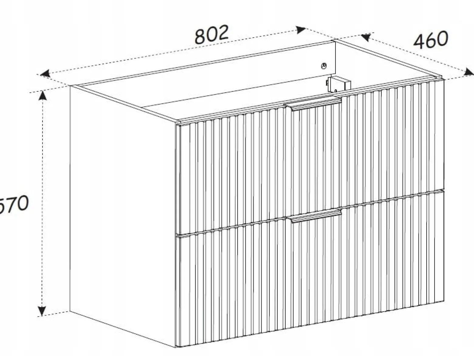 Szafka pod umywalkę 80 cm ADEL