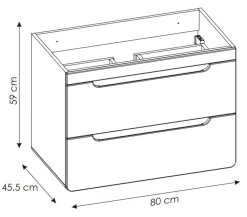 Szafka pod umywalkę 80 cm ARUBA WHITE