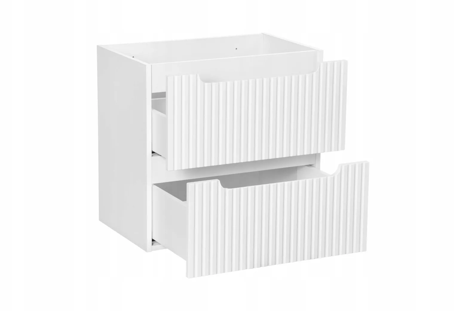 Szafka Pod Umywalkę 60 cm BIAŁA BLAT DĄB RYFLE 2S NOVA WHITE