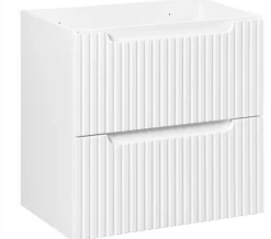 Szafka Pod Umywalkę 60 cm BIAŁA BLAT DĄB RYFLE 2S NOVA WHITE
