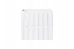 Szafka Pod Umywalkę 60 cm BIAŁA BLAT DĄB RYFLE 2S NOVA WHITE