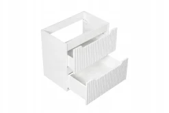 Szafka Pod Umywalkę 60 cm BIAŁA BLAT DĄB RYFLE 2S NOVA WHITE