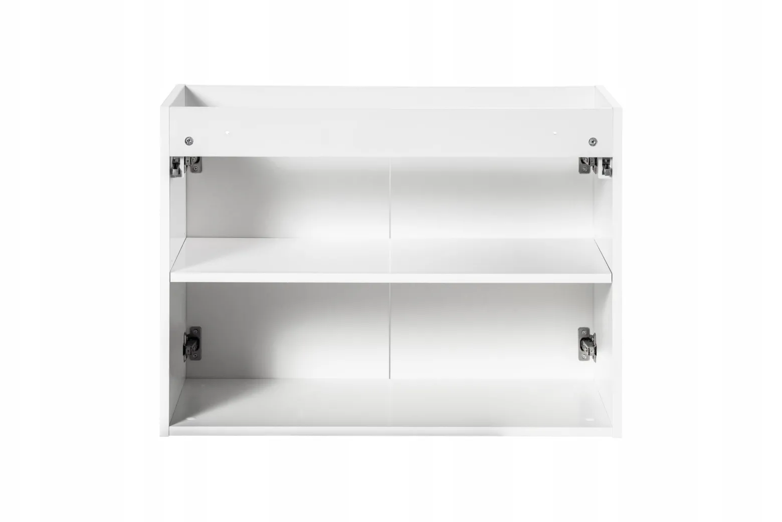 Szafka Pod Umywalkę 80 cm BIAŁA BLAT DĄB RYFLE 2D NOVA WHITE