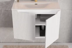 Szafka Pod Umywalkę 60 cm BIAŁA Wisząca RYFLE 2S NOVA WHITE