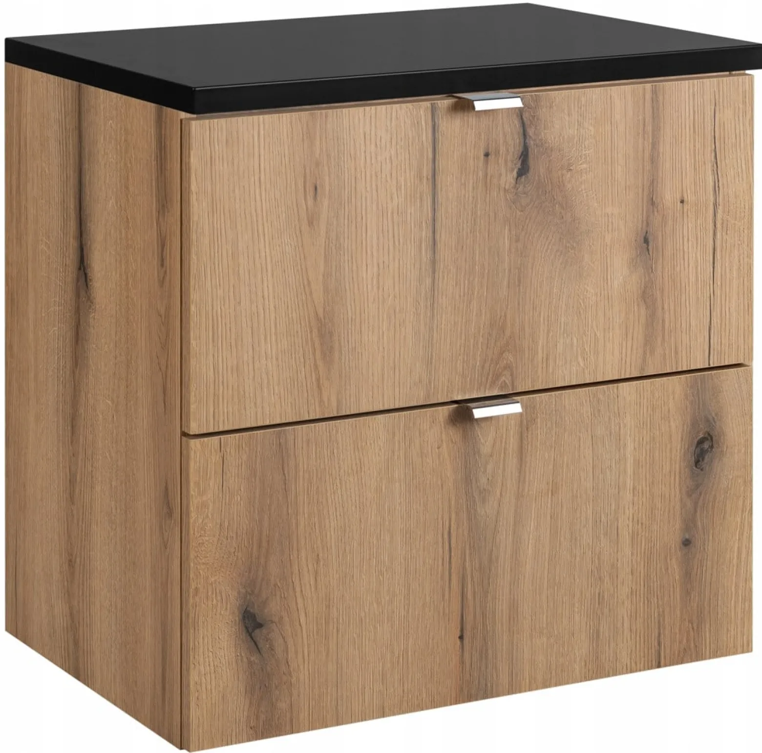 Szafka Pod Umywalkę 60 cm BLAT CZARNY WISZĄCA 2S NOVA OAK