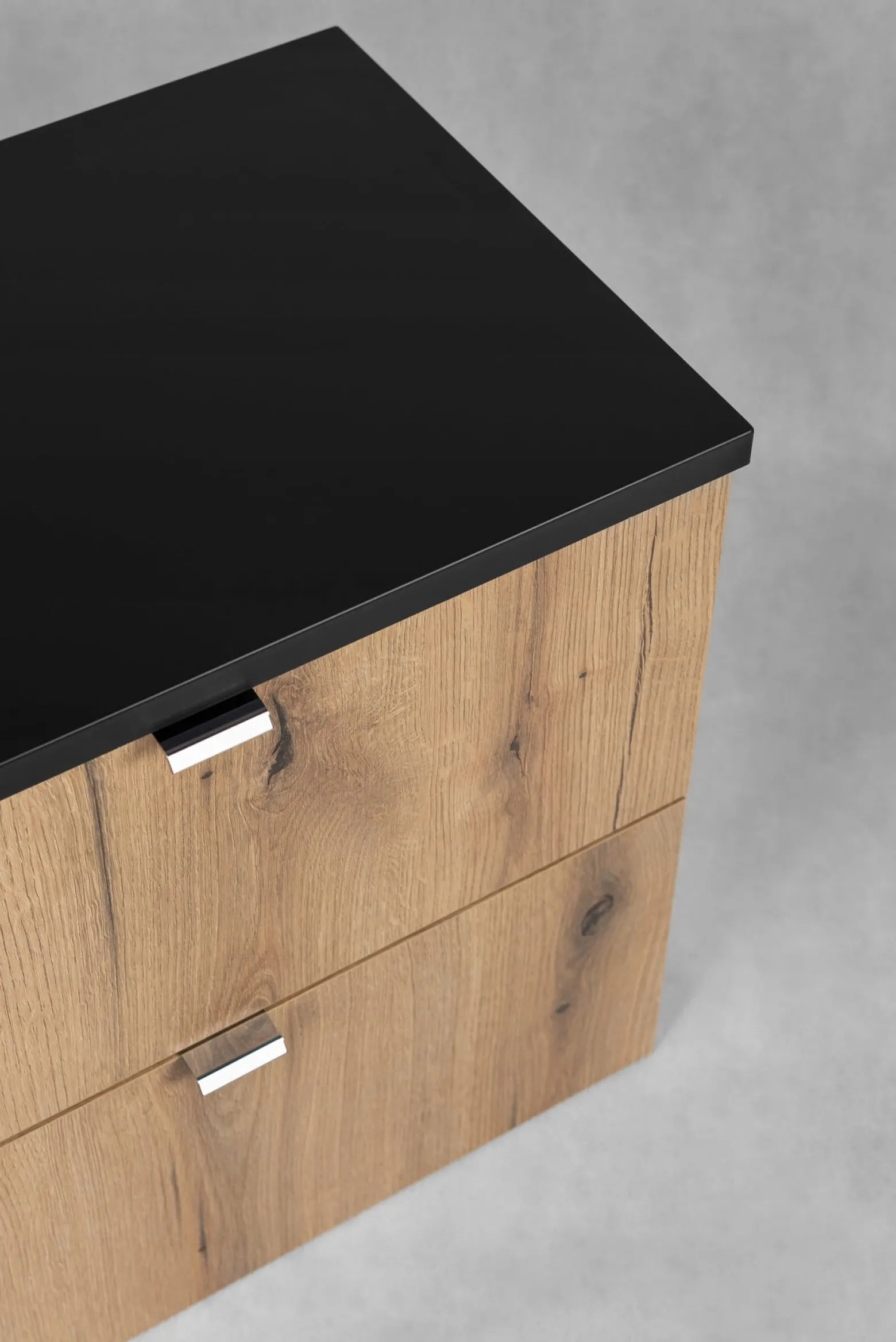 Szafka Pod Umywalkę 60 cm BLAT CZARNY WISZĄCA 2S NOVA OAK