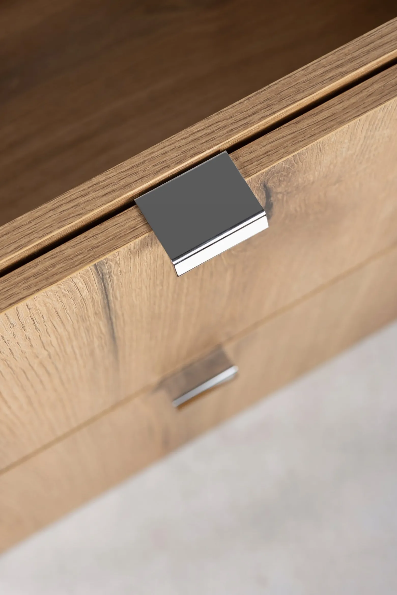 Szafka Pod Umywalkę 80 cm BLAT Dąb Wisząca 2S NOVA OAK