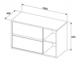 Szafka pod umywalkę 100 cm HAMPTON