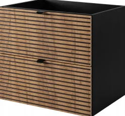 Szafka Pod UMYWALKĘ 60 cm Wisząca FREZOWANY FRONT 2S AURA