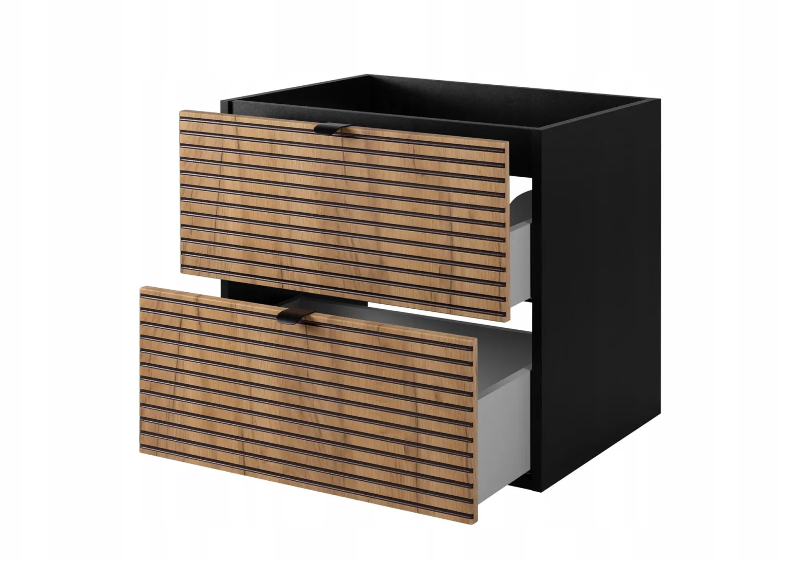 Szafka Pod UMYWALKĘ 60 cm Wisząca FREZOWANY FRONT 2S AURA