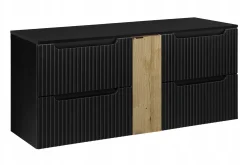 Szafka pod Umywalkę 140cm z Blatem Ryfle NOVA BLACK
