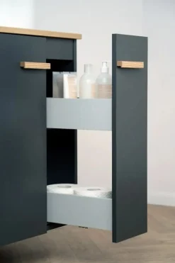 Szafka pod umywalkę L-WOOD 59 cm antracyt mat
