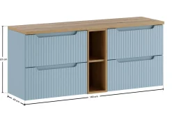 Szafka pod Umywalkę Nova Denim 140cm z Blatem