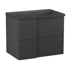 Szafka pod umywalkę wpuszczaną EDGE 70 cm antracyt półmat