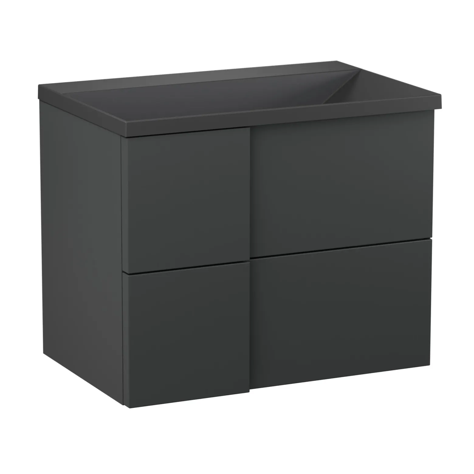 Szafka pod umywalkę wpuszczaną EDGE 70 cm antracyt półmat
