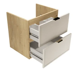 Szafka pod Umywalkę z Blatem 60cm Fronty Ramka Dąb Cremona / Kaszmir