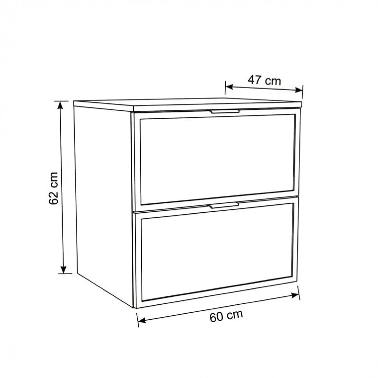Szafka pod Umywalkę z Blatem 60cm Fronty Ramka Dąb Cremona / Kaszmir