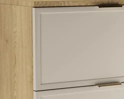 Szafka pod Umywalkę z Blatem 60cm Fronty Ramka Dąb Cremona / Kaszmir