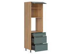 Szafka pod zabudowę piekarnika Iris 60 cm z szufladami cichy domyk zieleń boho