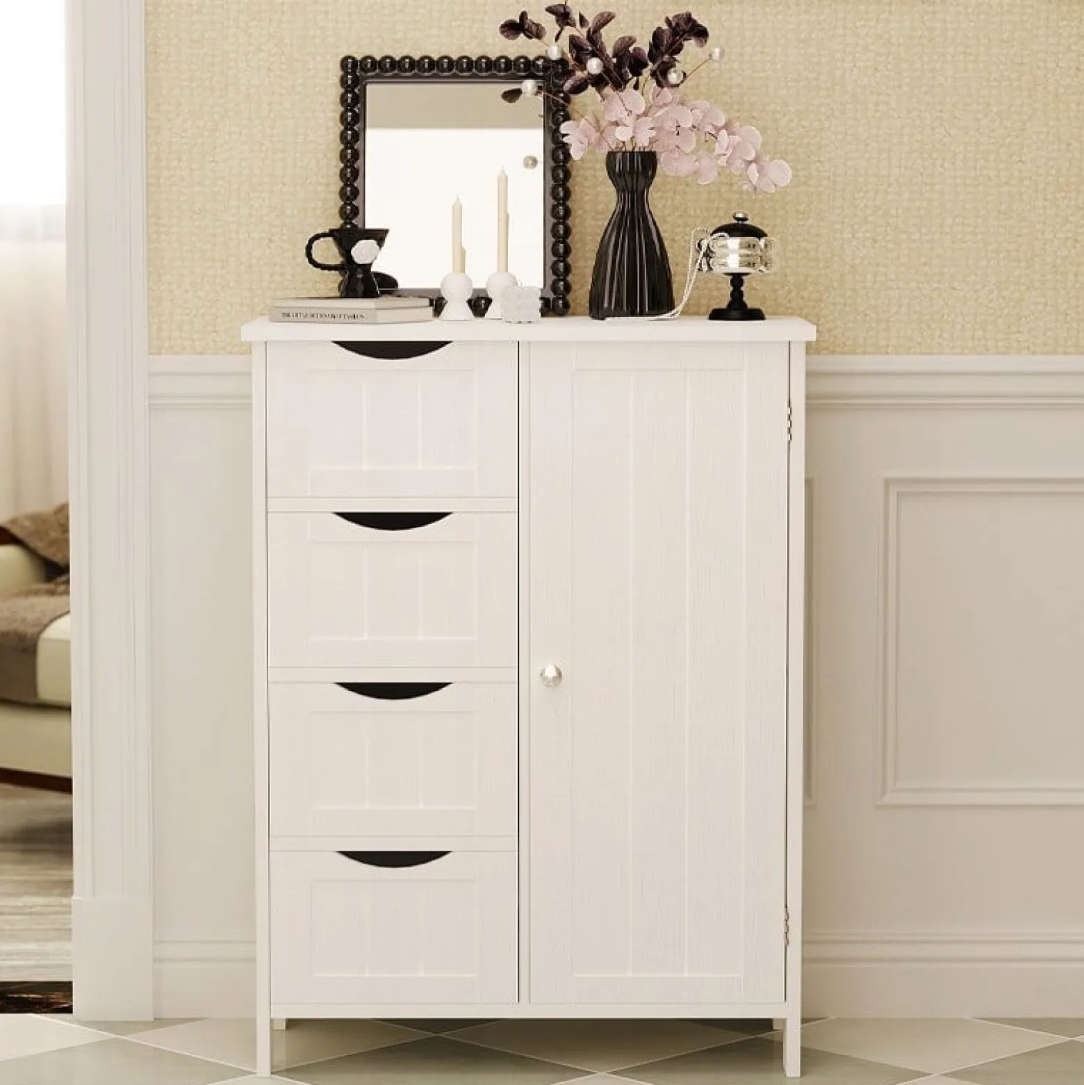 Szafka regał komoda łazienka przedpokój loft 3 szuflady biała 80 cm