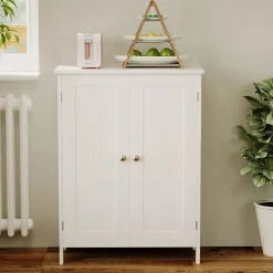 Szafka regał komoda łazienka przedpokój loft 2 drzwi biała 80 cm